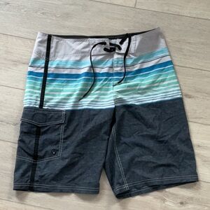 Men's Striped Swim Shorts